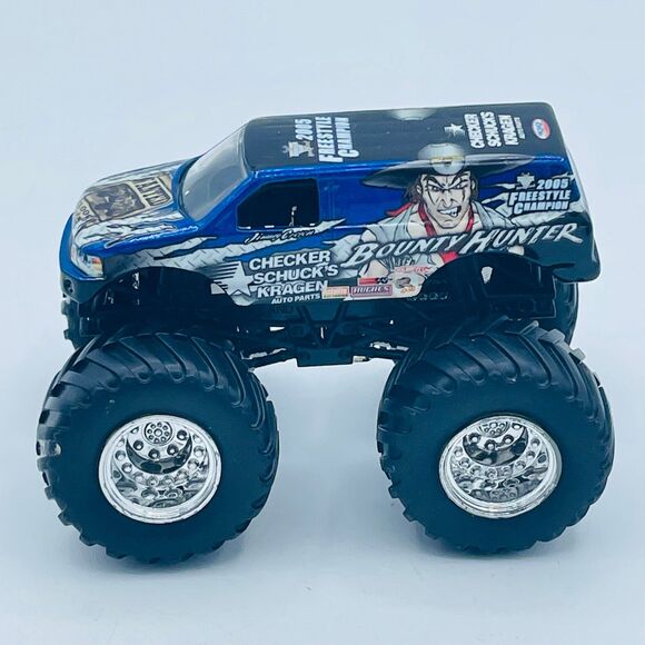 Hot Wheels Monster Jam Truck 1:64 Bounty Hunter Checker Shuck's Kragen 2006 - Picture 3 of 7